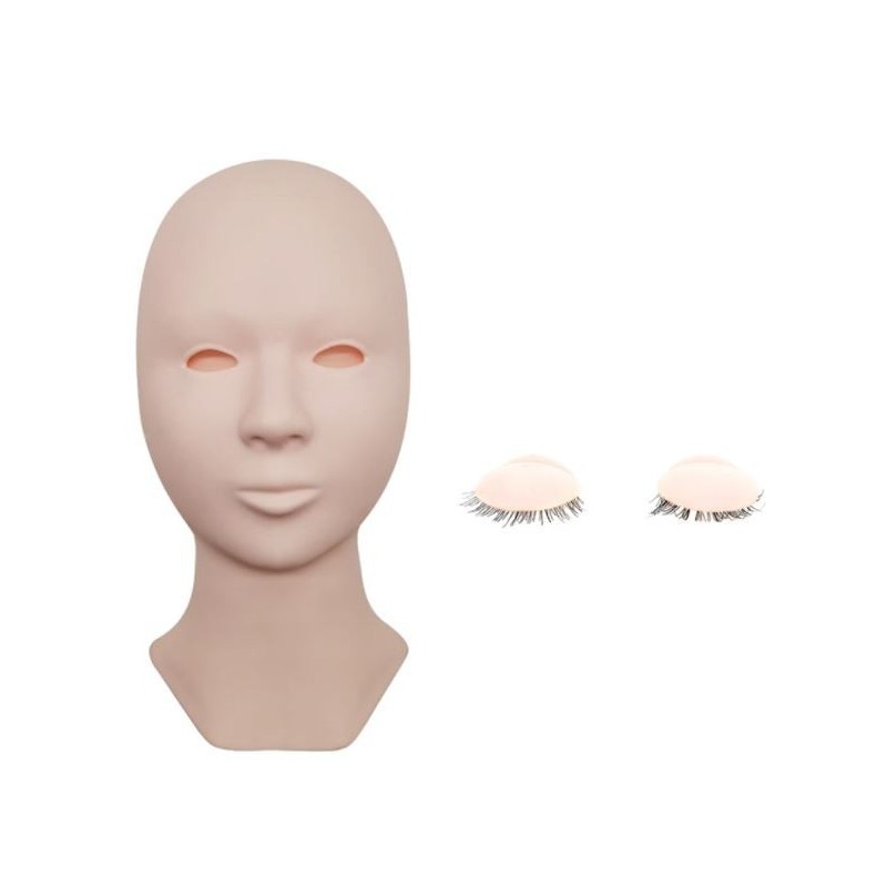 Makeup Practice Face Mannequin Head with Stand for Eyelash Extension  Training