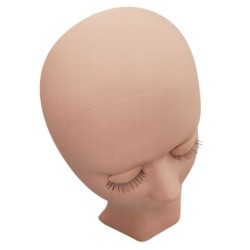 Mannequin Flat Head Eyelash Extension Silicone Removable Replacement Eyelids Practice Training Head (light)