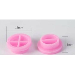Pink Blossom Cups (80ct) with Medium Disposable Silicone Glue Ring Holders Beige (10ct)