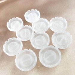 Blossom Cups (40ct) with Small Disposable Silicone Glue Ring Holders Beige (10ct)