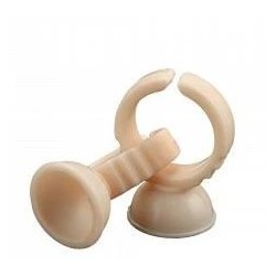 Blossom Cups (40ct) with Small Disposable Silicone Glue Ring Holders Beige (10ct)