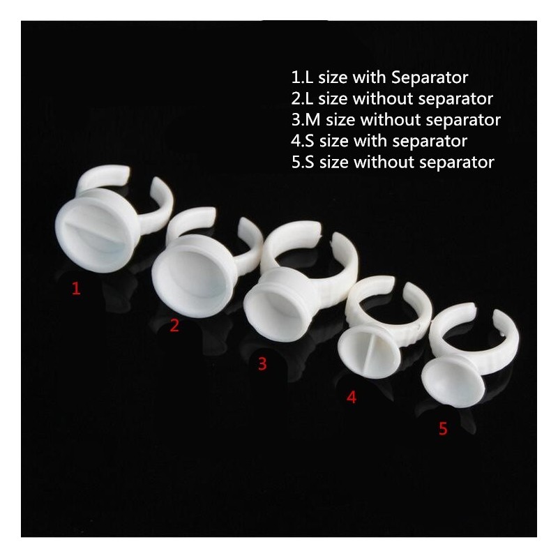 Disposable Glue Rings Holder White (50 ct)