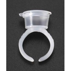 Eyelash Glue Tattoo Pigment Ring Cup Holder with Cover Cap (25 ct)