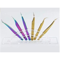 6 Holes Arched Transparent Eyelash Extension Tweezer Display Stand / Holder (1pc)