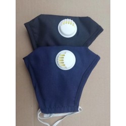 Reusable Washable Cloth Anti-Pollution Face Mask with Valve and 4 Replacement Filters