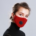 Reusable Washable Cloth Anti-Pollution Face Mask with Valve and 4 Replacement Filters