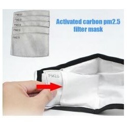 Reusable Washable Cloth Anti-Pollution Face Mask with Valve and 4 Replacement Filters